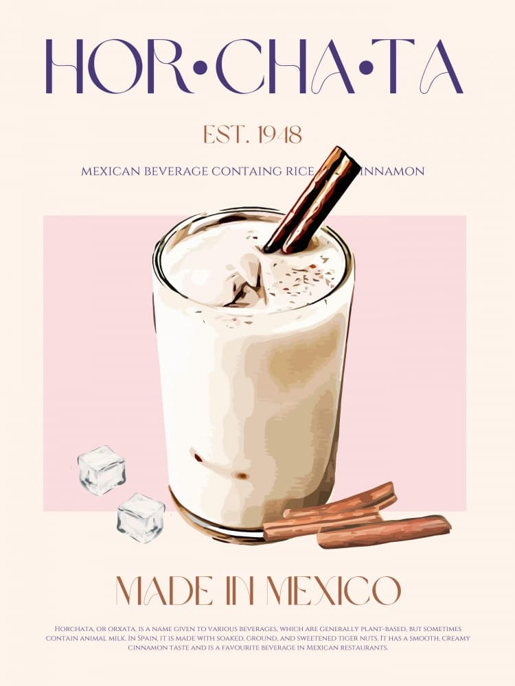 Refreshing Horchata Drink by Nazma Khokhar — canvas wall art