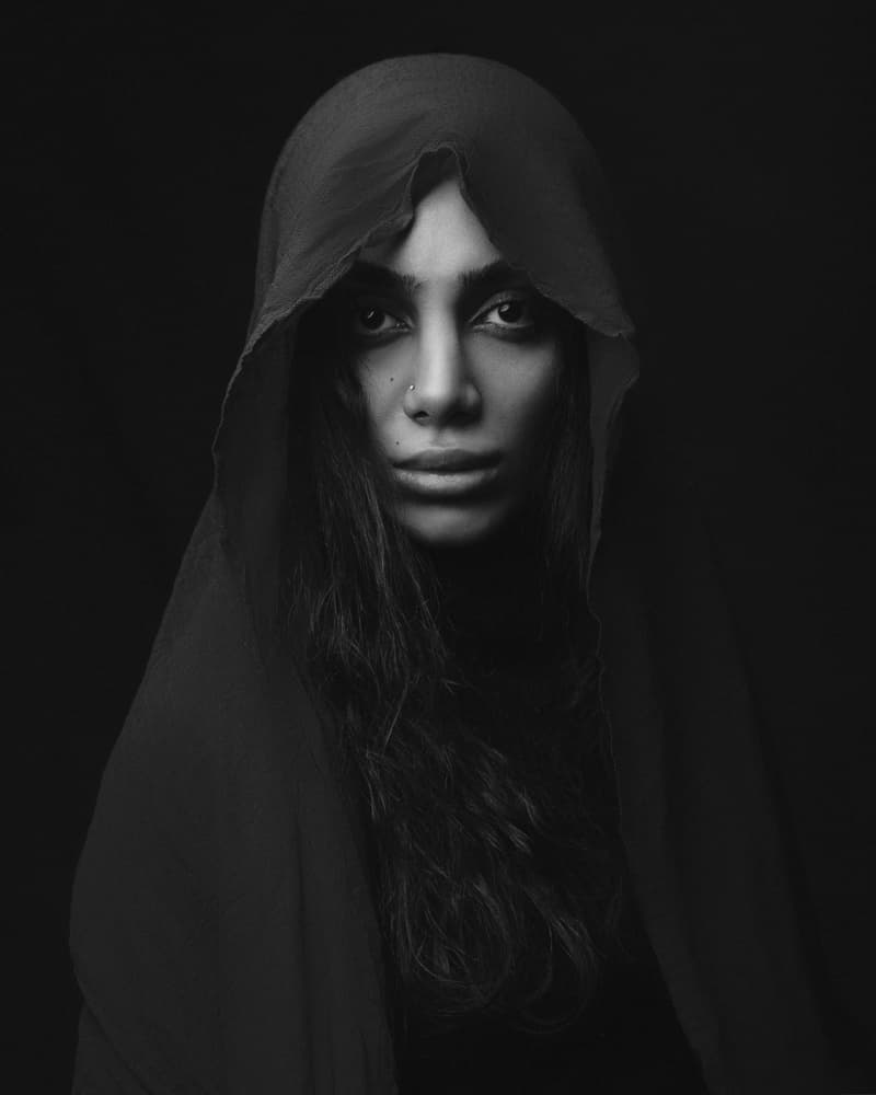 Mysterious Hooded Woman by Mehdi Mokhtari — canvas wall art