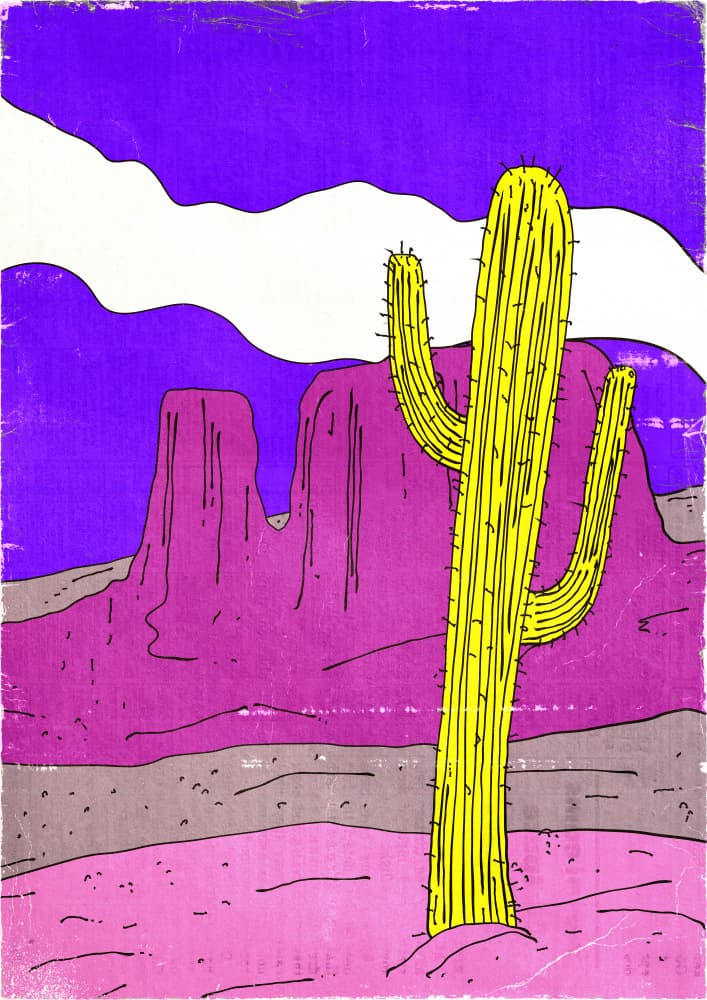 Vibrant Desert Saguaro by Nicholas — canvas wall art