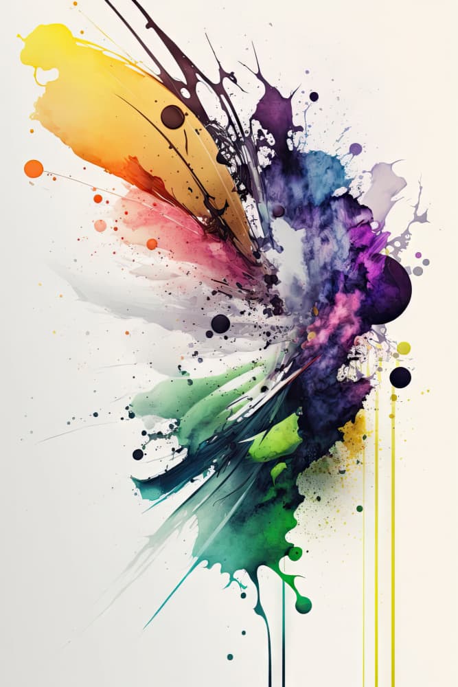 Fluid Rainbow Splash by Mauro — canvas wall art
