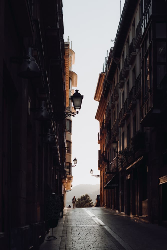 Warm Light City Street by Aimee Giles — canvas wall art