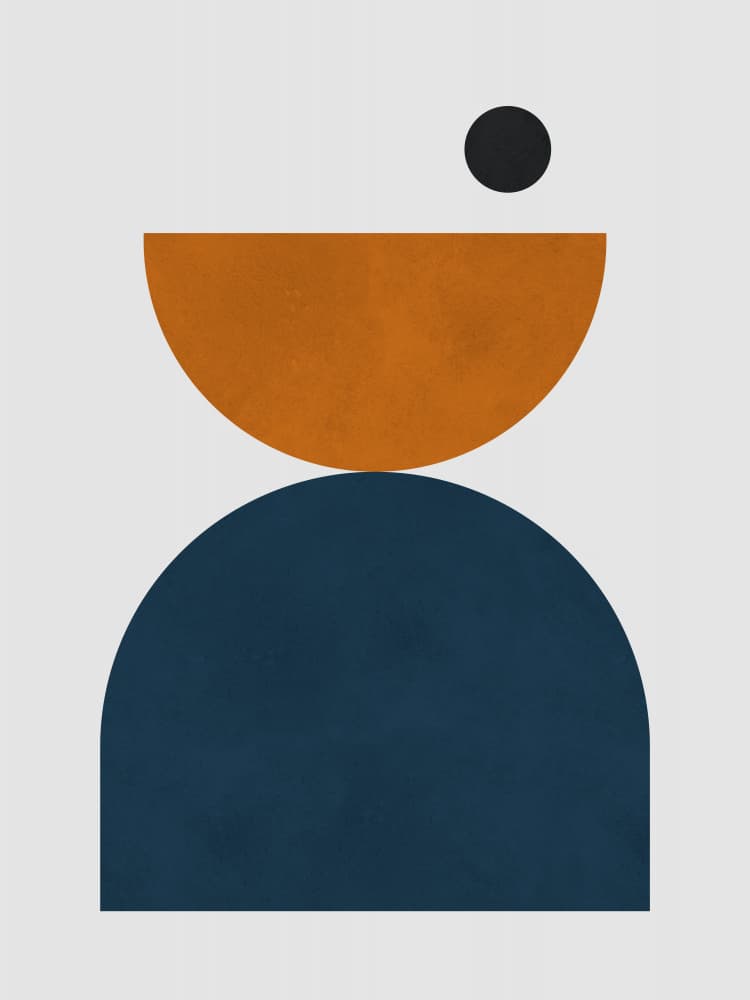 Balanced Geometric Forms by Vitor Costa — canvas wall art
