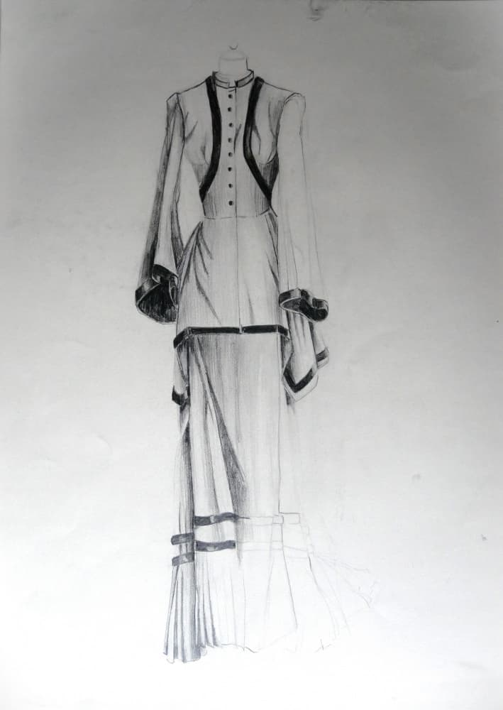 Vintage Fashion Sketch by Doris Schmitz — canvas wall art