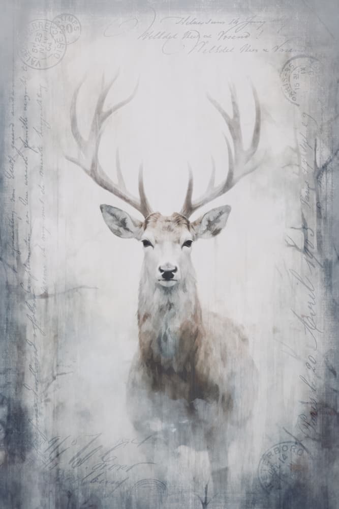 Mystical Forest Stag by Andrea Haase — canvas wall art