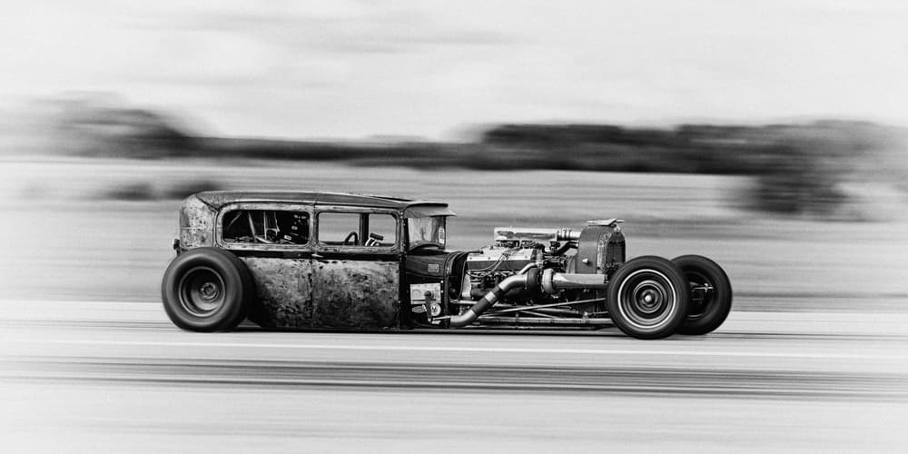 Rusty Hot Rod Racing by Leif Løndal — canvas wall art