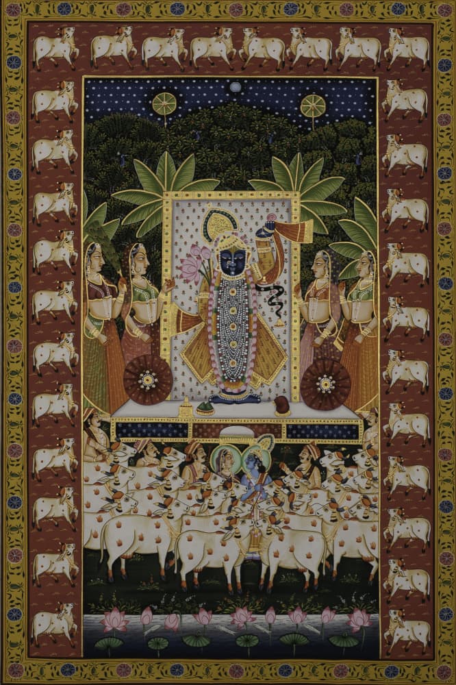 Lord Krishna and Cows by IMAGINEERS STUDIO — canvas wall art