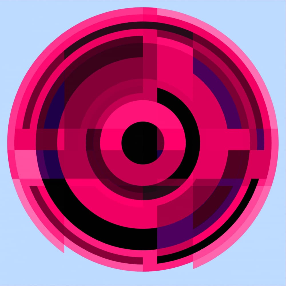 Vibrant Geometric Eye by Rafa Mateo — canvas wall art
