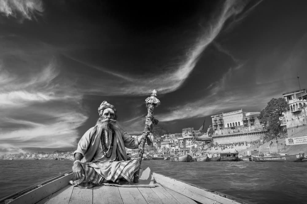 Varanasi Holy Man by JOYRAJ SAMANTA — canvas wall art