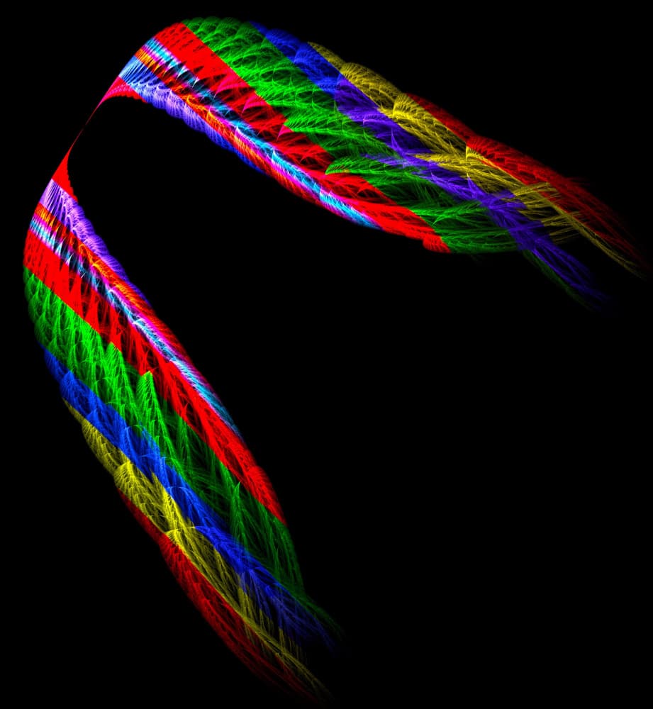 Vibrant Flowing Ribbons by Mystic Number — canvas wall art