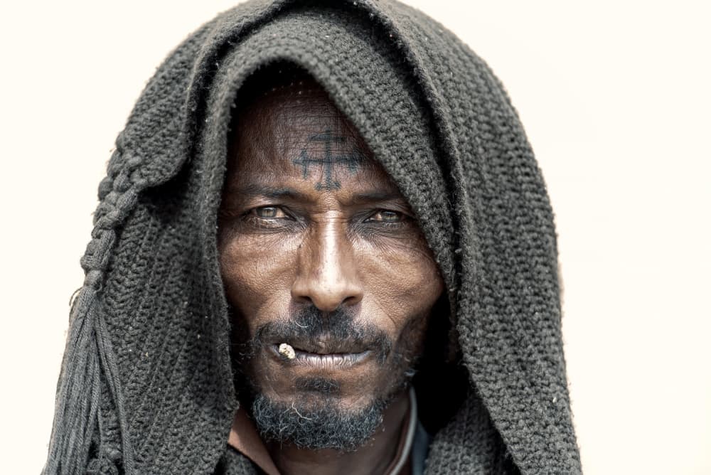 Intense Hooded Gaze by Trevor Cole — canvas wall art