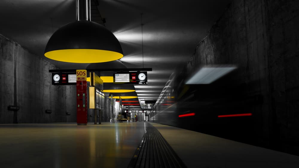 Subway Motion Blur by Andy Dauer — canvas wall art