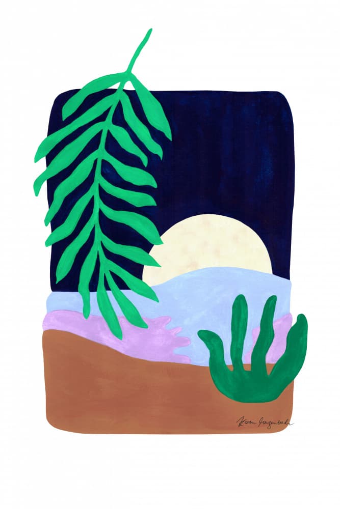 Tropical Moon Desert by Karen Menzenbach — canvas wall art