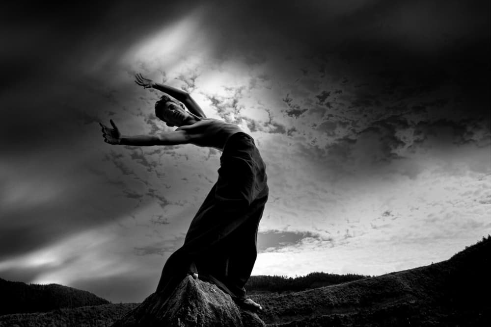 Powerful Sky Pose by Paulo Medeiros — canvas wall art