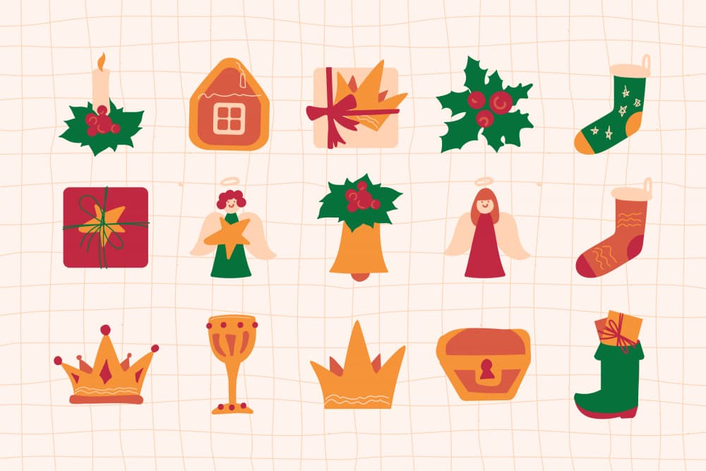 Christmas Epiphany Symbols by Marika Barsrsind β canvas wall art