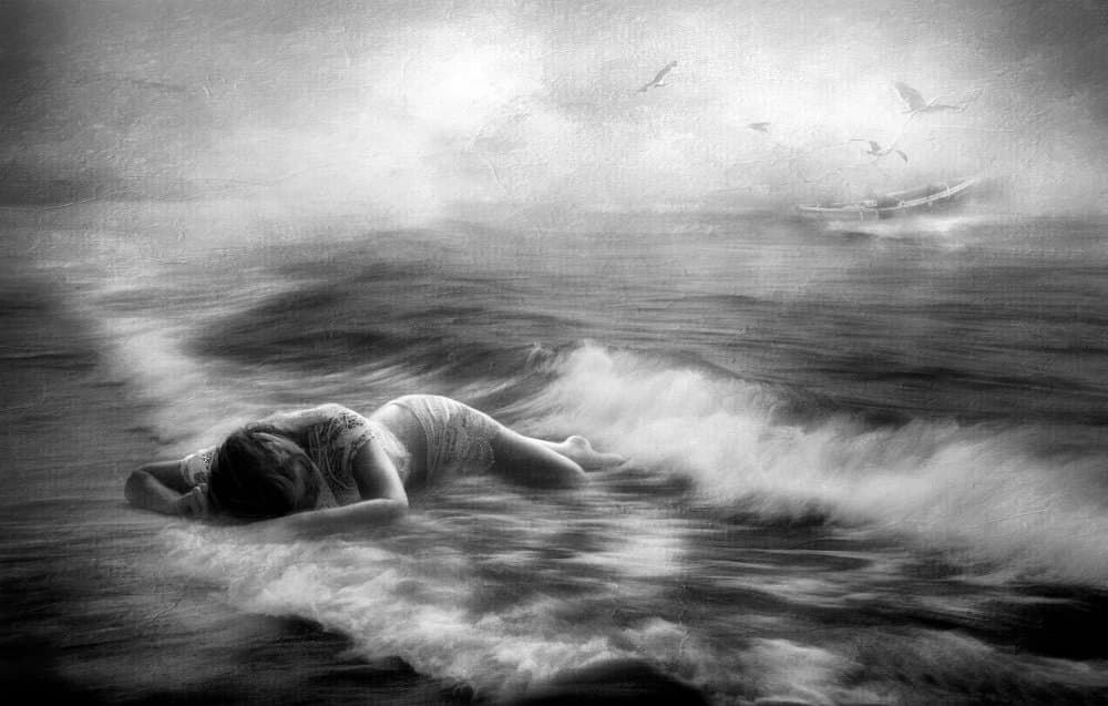 Solitude In Waves by Charlaine Gerber — canvas wall art