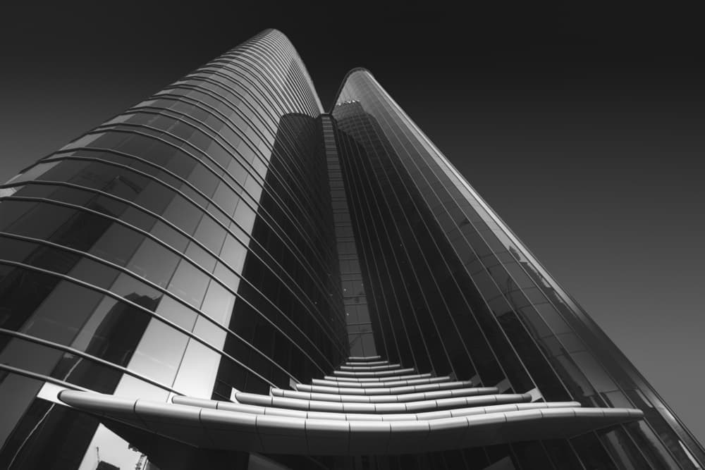 Modern Skyscraper Curves by Ahmed Thabet — canvas wall art