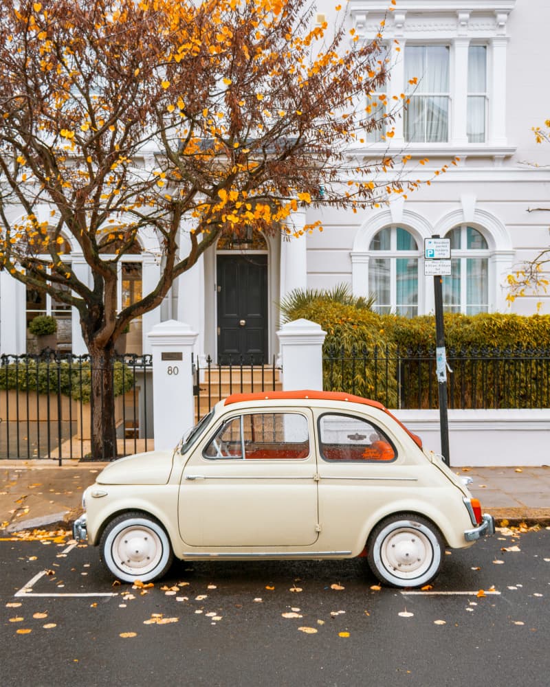 Classic Car Autumn Street by Gabor Estefan — canvas wall art