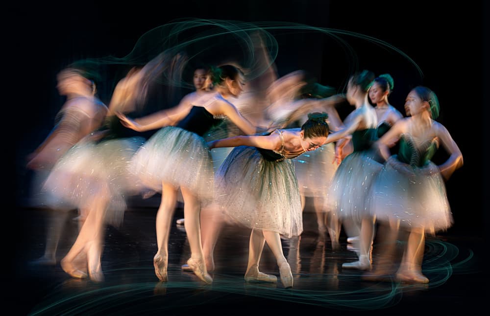 Ballet Dancers In Motion by Lydia Jacobs — canvas wall art