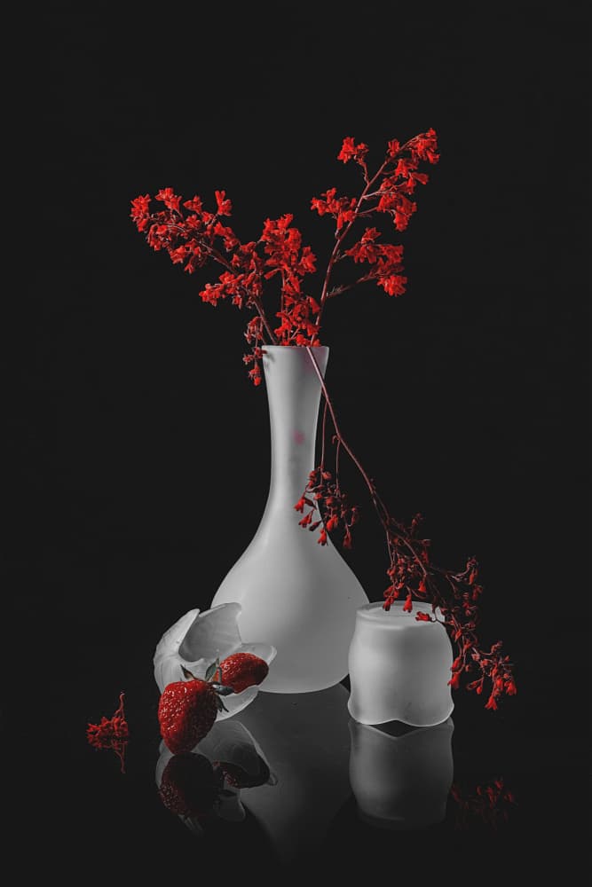 Dark Romantic Still Life by Lydia Jacobs — canvas wall art