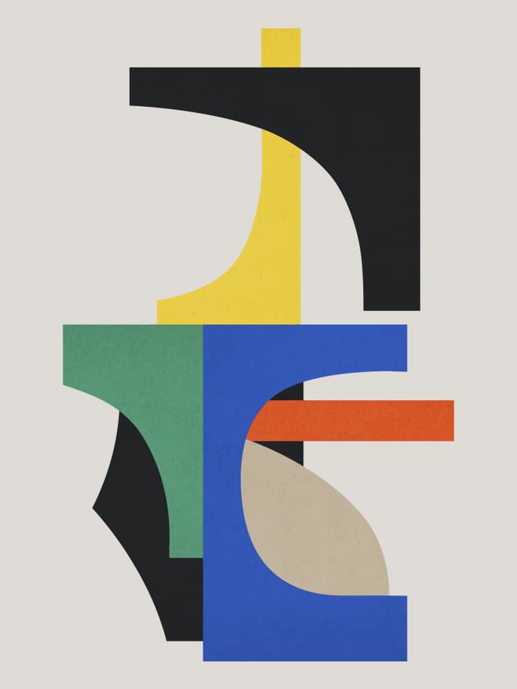 Bold Geometric Composition by Vitor Costa — canvas wall art