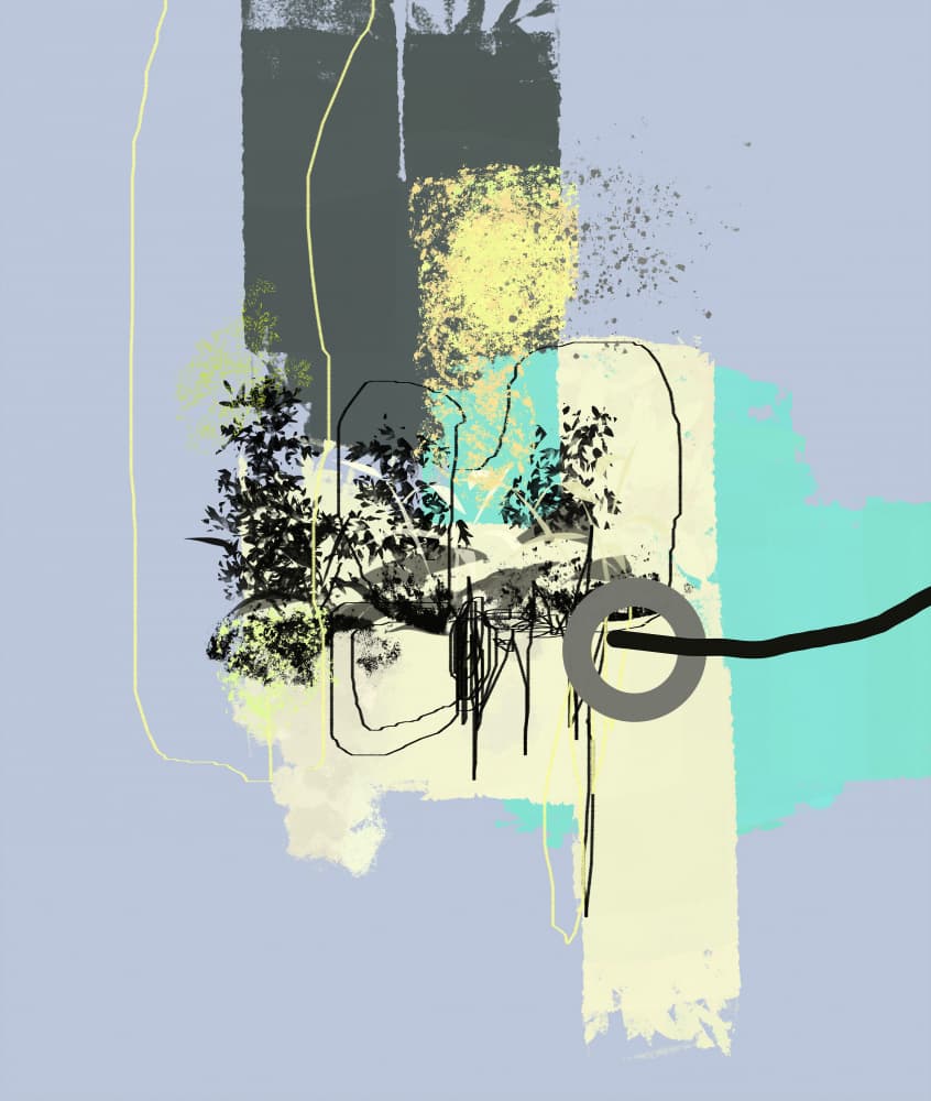 Abstract Flowing Foliage by Pelin Atilla — canvas wall art