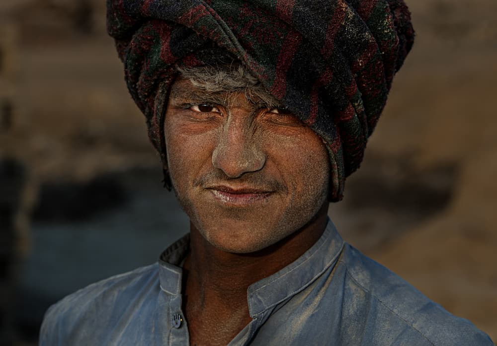 Dusty Worker Portrait by Joxe Inazio Kuesta Garmendia — canvas wall art