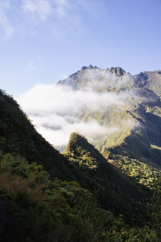 Misty Mountain Peaks by Léa Lefebvre — canvas wall art