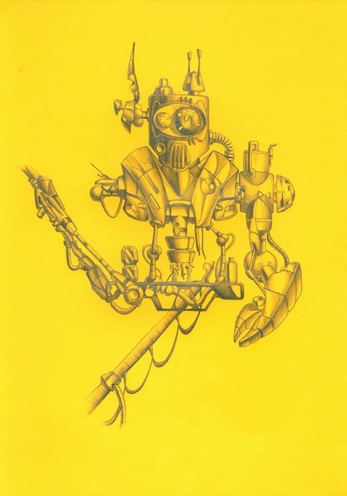 Intricate Steampunk Robot by Kulik — canvas wall art