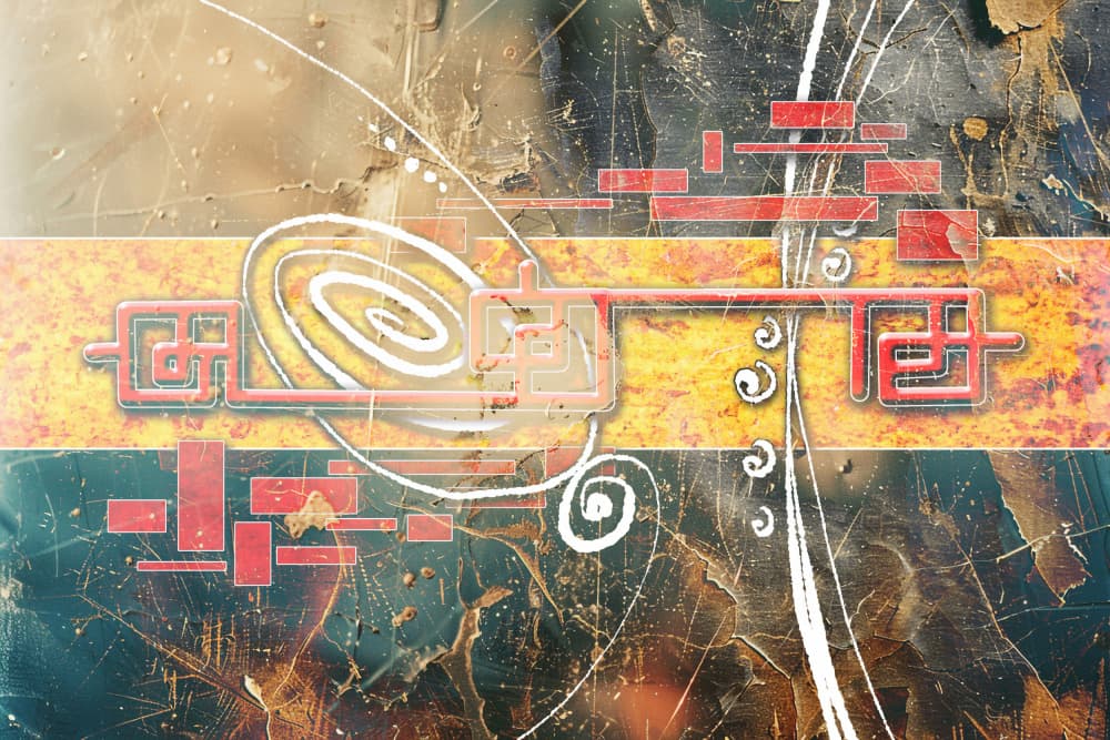 Abstract Grunge Key Design by Rafal Kulik — canvas wall art