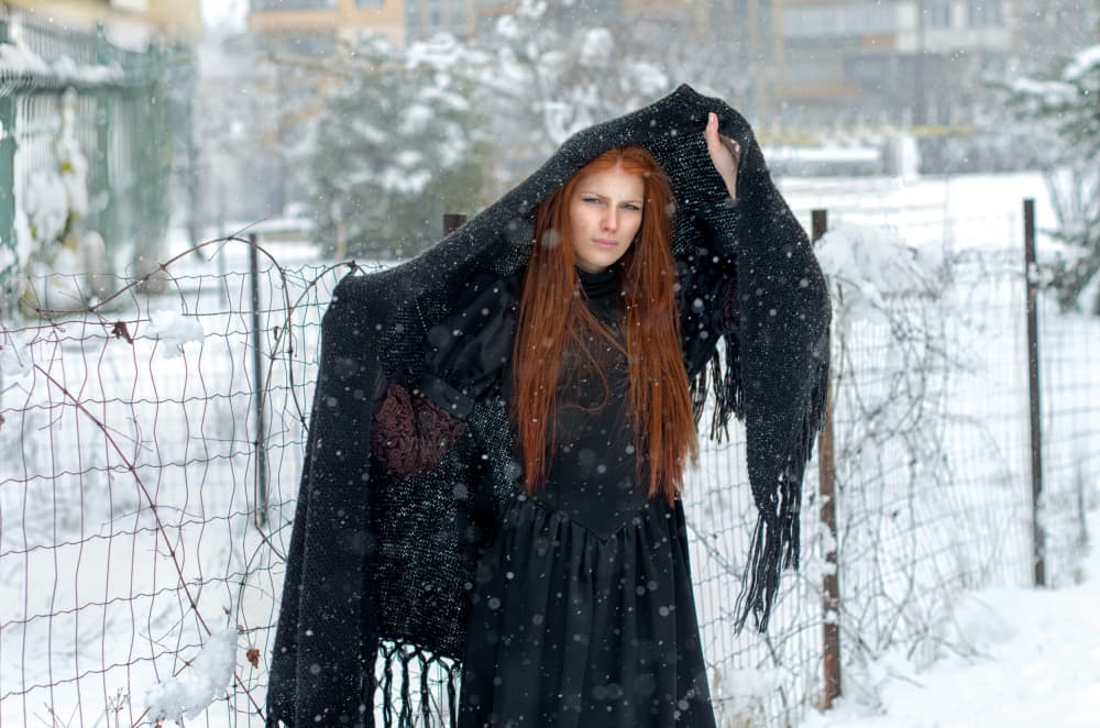 Redhead in Winter Snow by Tanya Markova — canvas wall art