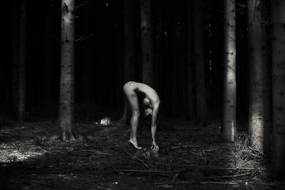 Mysterious Forest Nude by Julien Oncete — canvas wall art