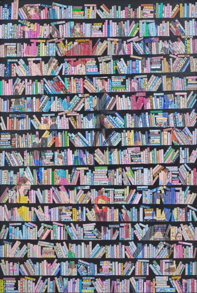 Bookshelf Readers by Jukyong Park — canvas wall art