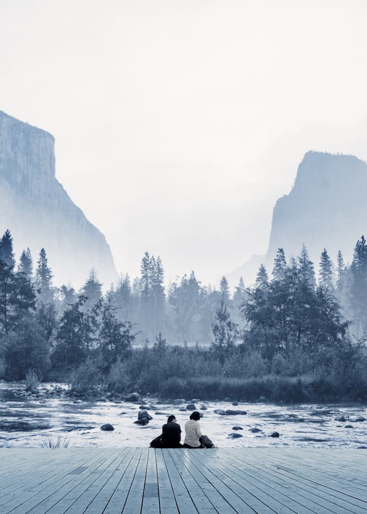 Misty Mountain Serenity by Ariz Rab — canvas wall art
