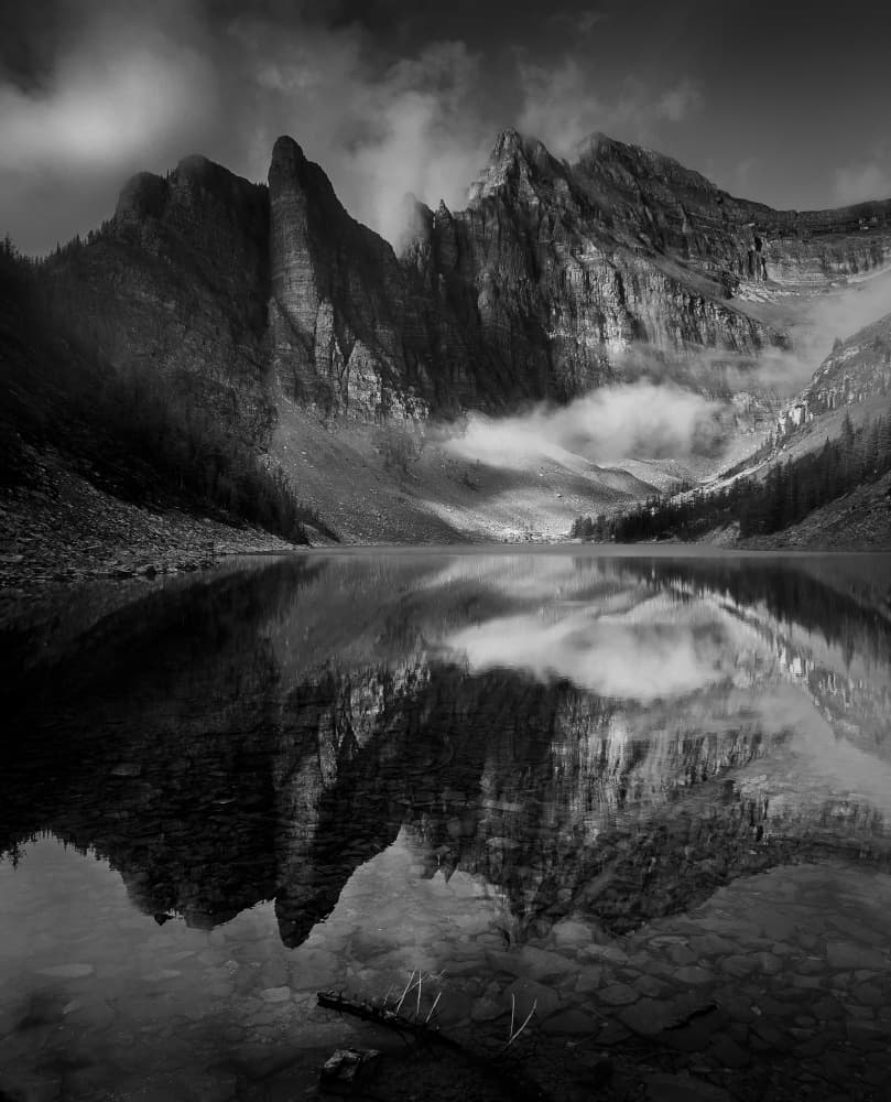 Majestic Mountain Reflection by Bing Li — canvas wall art