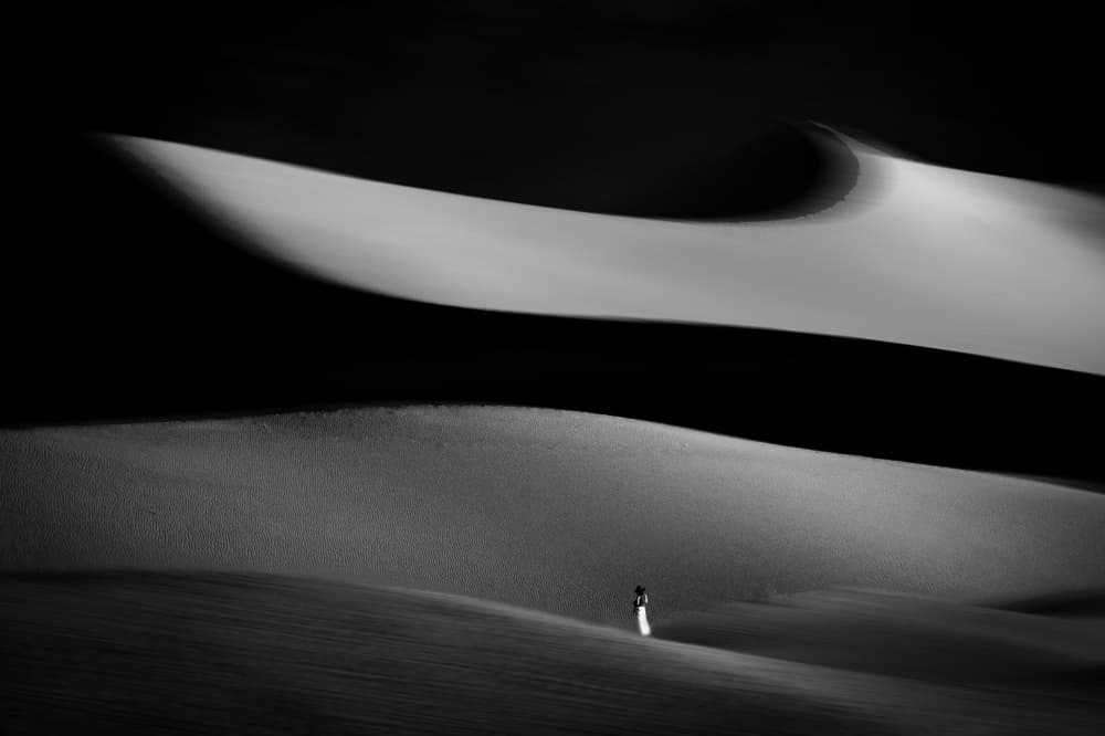 Desert Solitude Walk by Sonya Liu — canvas wall art