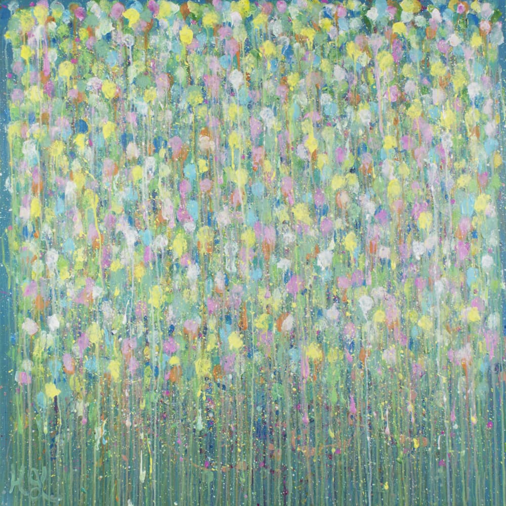 Colorful Flowing Blooms by Helen Joynson — canvas wall art
