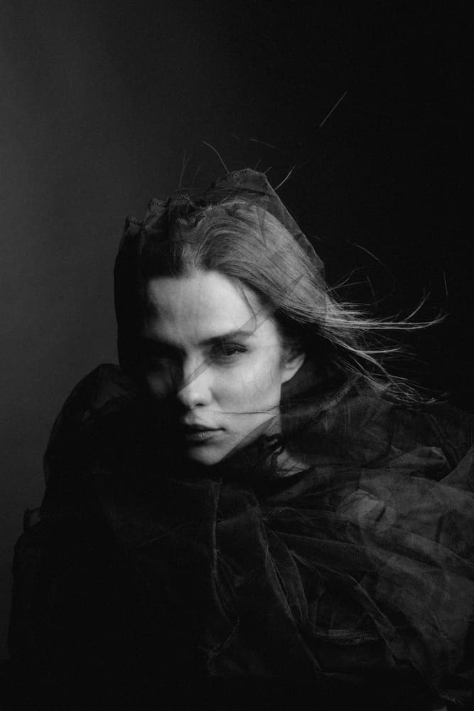 Mysterious Woman Portrait by Artem Vasilenko — canvas wall art
