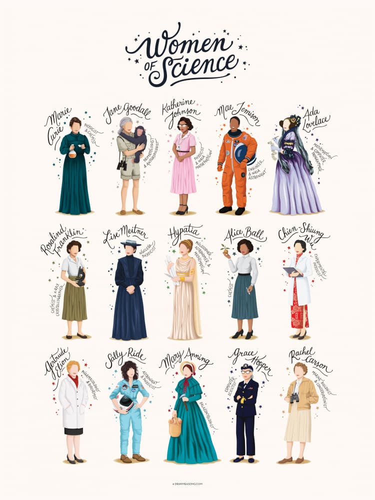 Inspiring Women in Science by Nour Tohme — canvas wall art