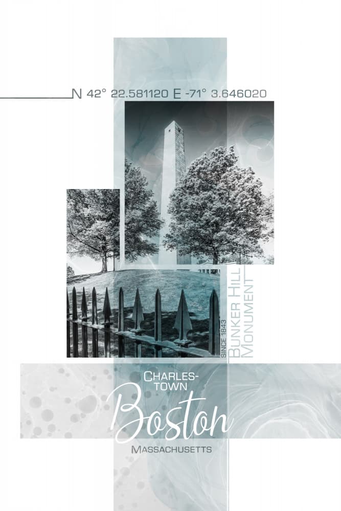 Historic Bunker Hill Boston by Melanie Viola — canvas wall art