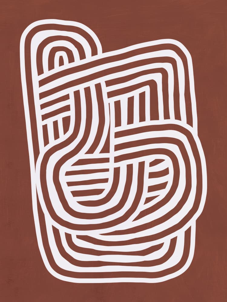 Abstract Winding Lines by Little Dean — canvas wall art