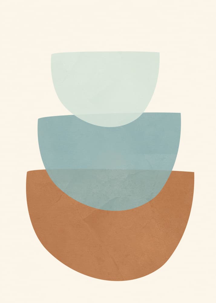 Muted Geometric Stack by City Art — canvas wall art