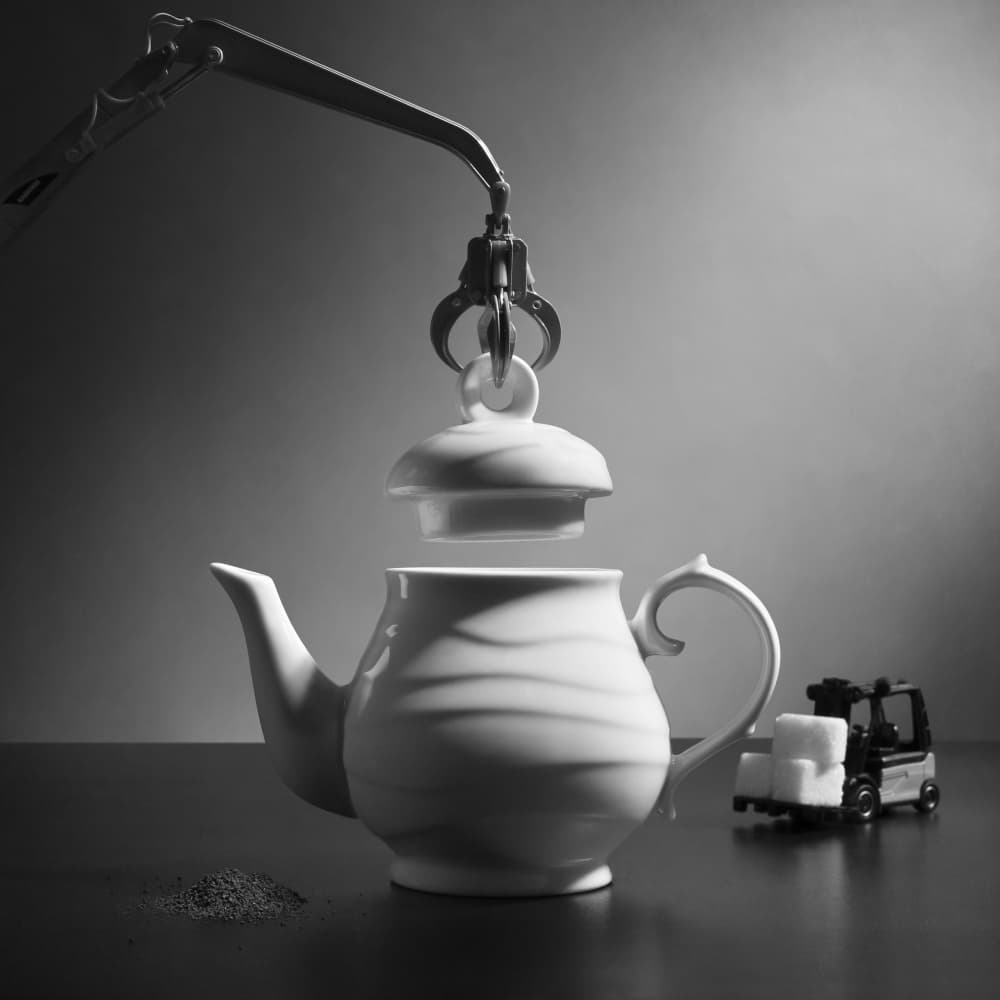 Industrial Tea Time by Victoria Glinka — canvas wall art