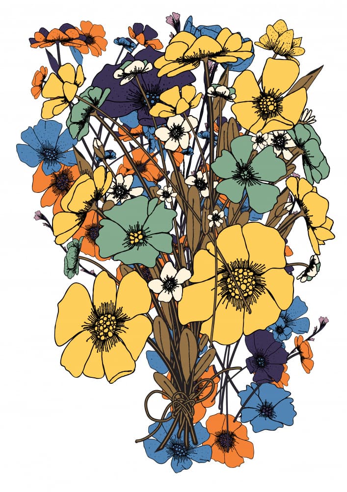 Vibrant Floral Bouquet by Nicholas — canvas wall art