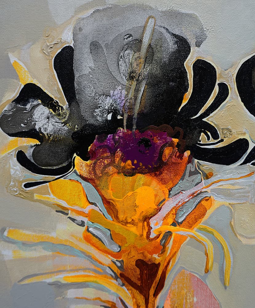 Dramatic Abstract Floral by Victor Tkachenko — canvas wall art