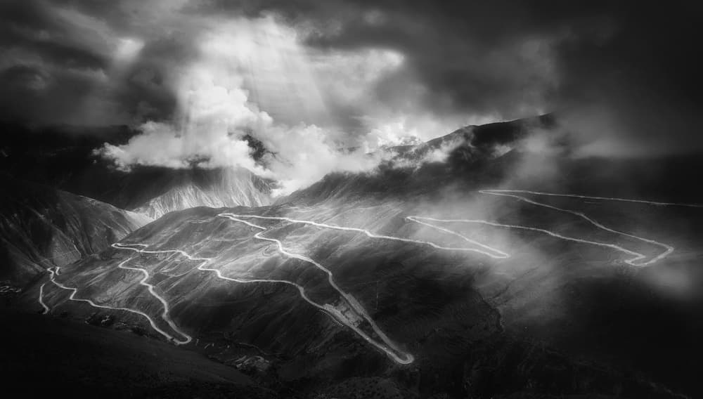Majestic Mountain Road by Selions(陈磊) — canvas wall art