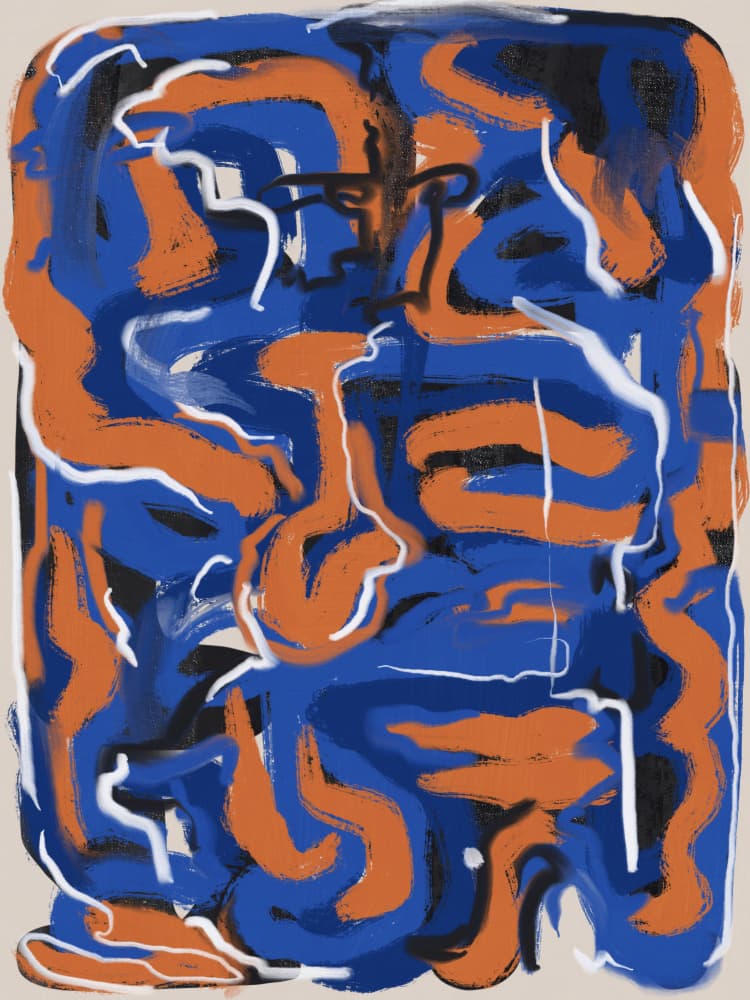 Vibrant Abstract Strokes by Little Dean — canvas wall art