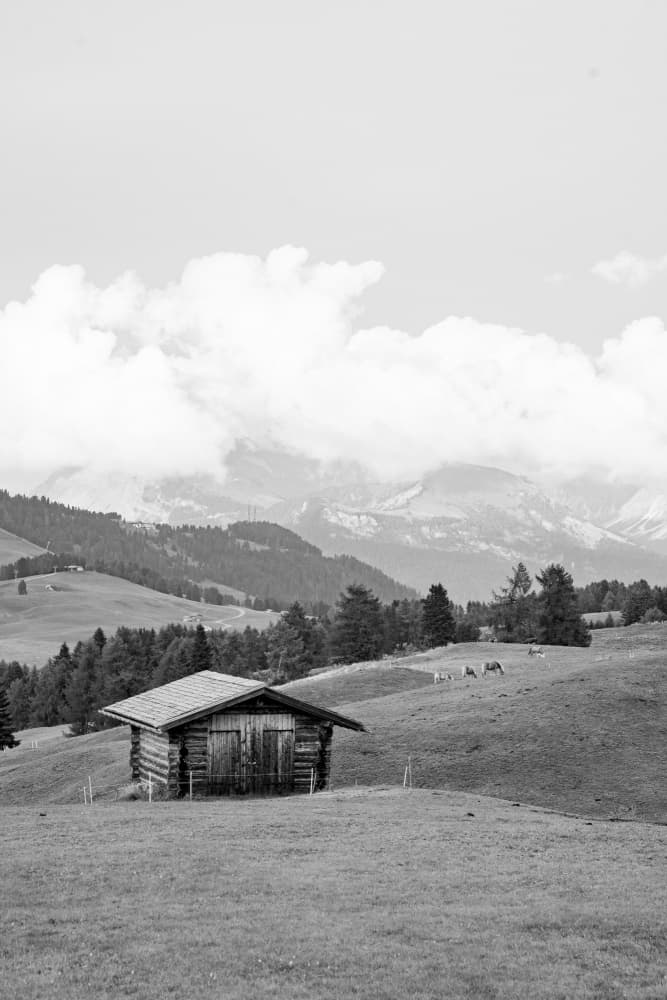 Rustic Alpine Cabin by Henrike Schenk — canvas wall art