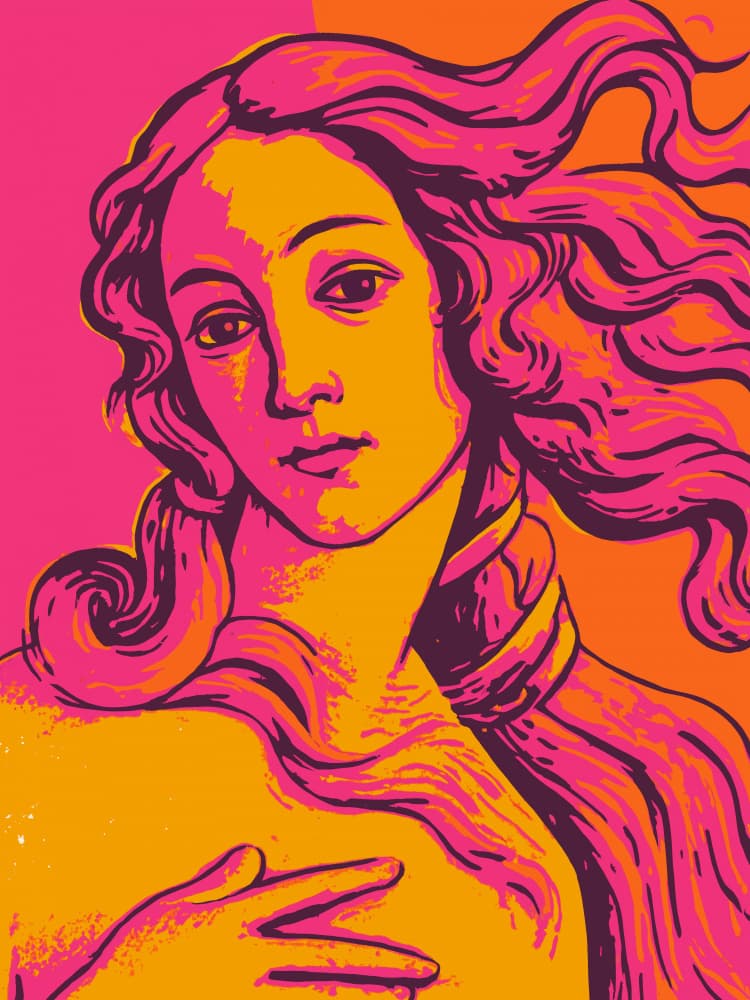 Botticelli (venus Without Frame) by Treechild — canvas wall art