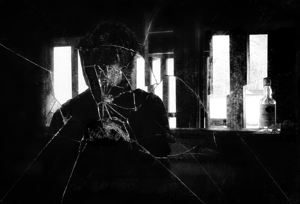 Cracked Glass Reflection by Samanta Krivec — canvas wall art