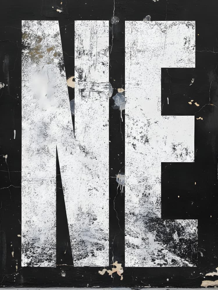Distressed Urban Typography by HUGO — canvas wall art